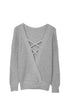 Cross Back Hollow-Out Sweater